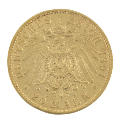 20 Mark German Wilhelm II Gold Coin (Best Value) - Image 2