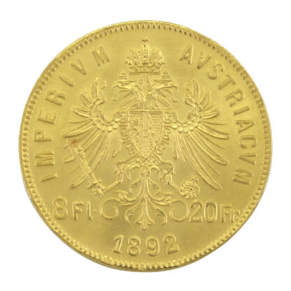 1892 8 Florin 20 Franc Restrike Gold Coin (Best Value) - Image 2