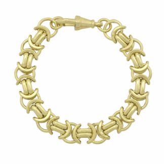 9ct Yellow Gold Byzantine Bracelet 7" 10mm