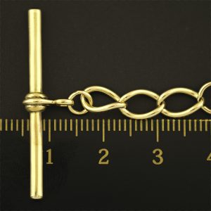 9ct Yellow Gold T-Bar Curb Chain 17.5″ 6mm