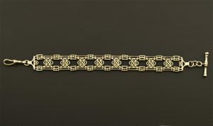 9ct Rose Gold Gate Bracelet &#038; T-bar 7.5&#8243; 16mm