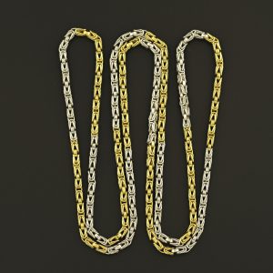 18ct Yellow and White Gold King Chain 36&#8243; 3mm