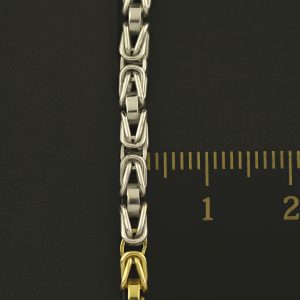 18ct Yellow and White Gold King Chain 36&#8243; 3mm
