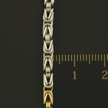 18ct Yellow and White Gold King Chain 36" 3mm - Image 4