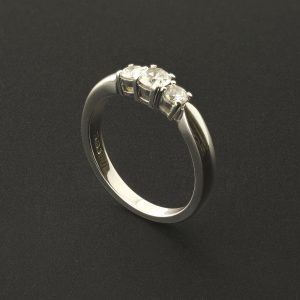 18ct White Gold 0.45ct Diamond Three Stone Ring