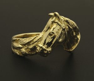 9ct Yellow Gold Horse Head Ring