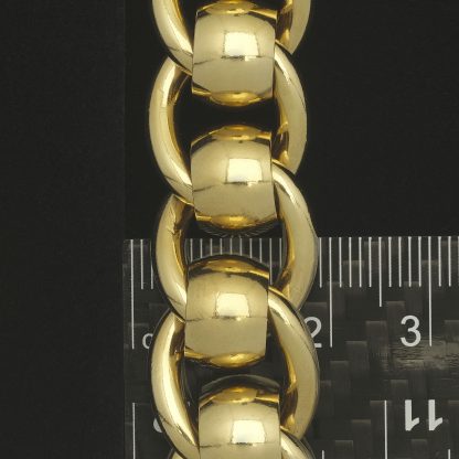 9ct Yellow Gold Rollerball Bracelet 9.5" 17mm - Image 3