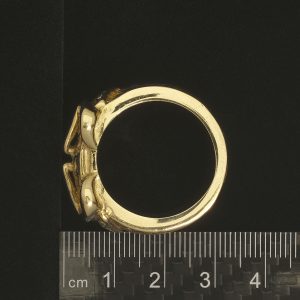9ct Yellow Gold Double Buckle Ring