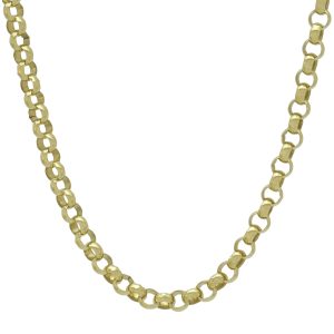 9ct Yellow Gold Belcher Chain 36&#8243; 4mm