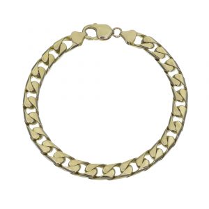 9ct Yellow Gold Curb Bracelet 10.25&#8243; 8.5mm