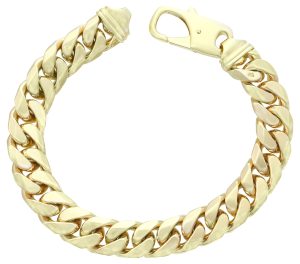 9ct Rose Gold Curb Bracelet 9.5&#8243; 12.5mm