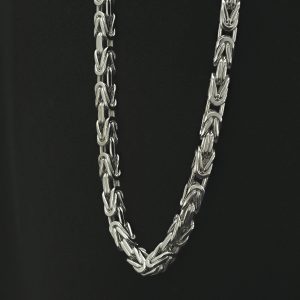 9ct White Gold King Chain 28&#8243; 6mm