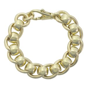 9ct Yellow Gold Rollerball Bracelet 8.25&#8243; 17mm