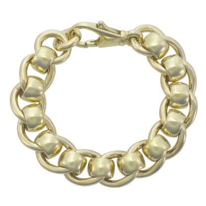 9ct Yellow Gold Rollerball Bracelet 8.25" 17mm