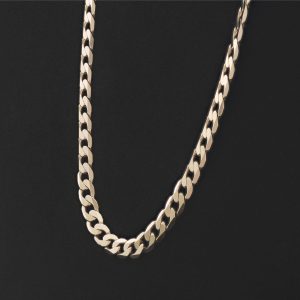 9ct Rose Gold Curb Chain 20&#8243; 4.5mm