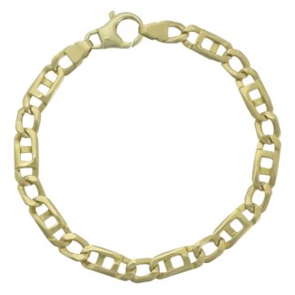 9ct Yellow Gold Marina Curb Bracelet 9" 7.5mm