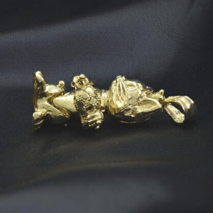 9ct Yellow Gold Cat Pendant - Image 3