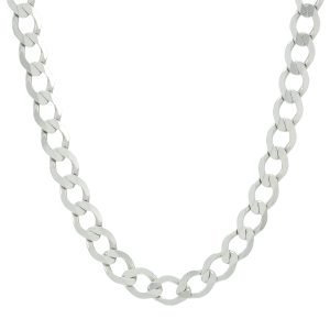 9ct White Gold Curb Chain 18&#8243; 5.5mm