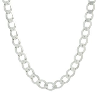 9ct White Gold Curb Chain 18" 5.5mm