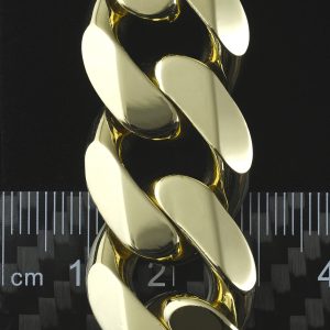9ct Yellow Gold Curb Bracelet 9.5″ 19.5mm