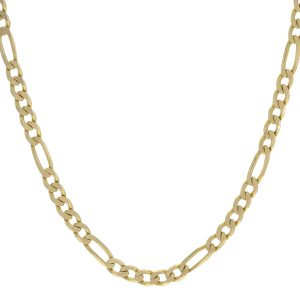 9ct Yellow Gold Figaro Chain 18.5&#8243; 3.5mm