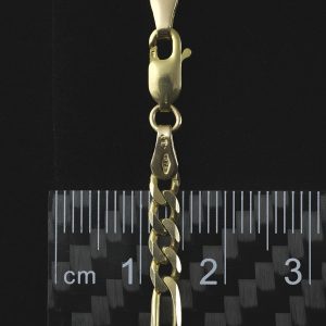 9ct Yellow Gold Figaro Chain 18.5″ 3.5mm