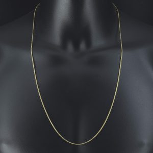 9ct Yellow Gold Box Chain 28.25&#8243; 1mm