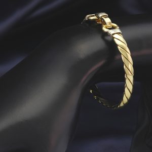 9ct Yellow Gold Double Loop Bangle