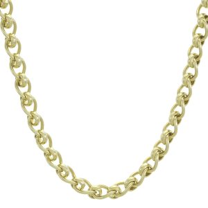 9ct Yellow Gold Rollerball Chain 25&#8243; 6mm