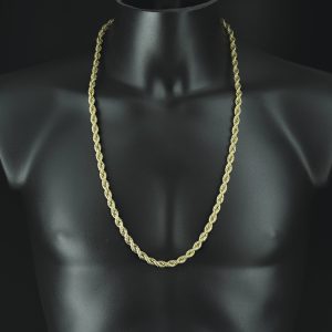 9ct Yellow Gold Rope Chain 30″ 7mm