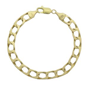 9ct Yellow Gold Curb Bracelet 8.5&#8243; 7.5mm