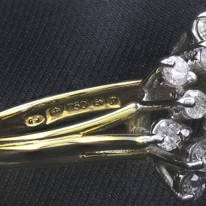 18ct Yellow Gold 1.00ct Diamond Cluster Ring