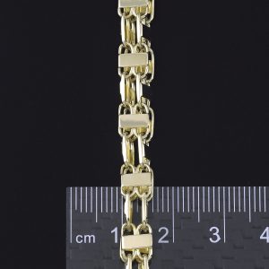 9ct Yellow Gold Cage Bracelet 9&#8243; 6mm
