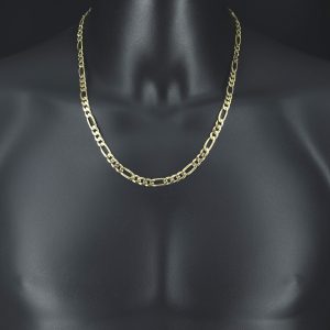 9ct Yellow Gold Figaro Chain 22″ 6.5mm