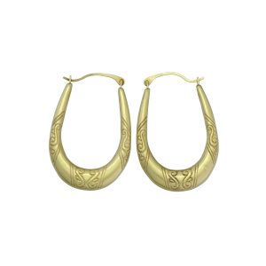 9ct Yellow Gold Creole Earrings