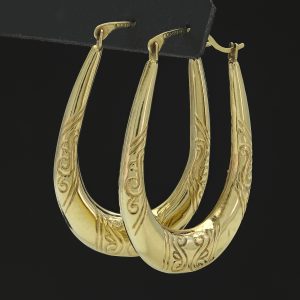 9ct Yellow Gold Creole Earrings