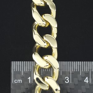 9ct Yellow Gold Curb Bracelet 8&#8243; 13mm