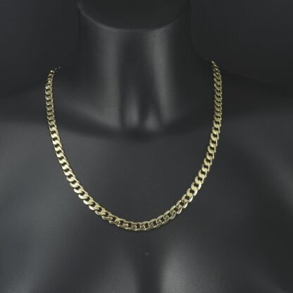 9ct Yellow Gold Curb Chain 22" 7.5mm - Image 4