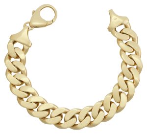 9ct Rose Gold Curb Bracelet 9&#8243; 15.5mm