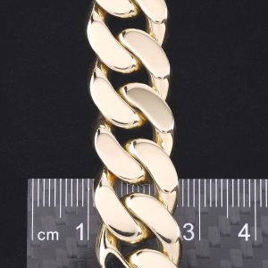 9ct Rose Gold Curb Bracelet 9&#8243; 15.5mm