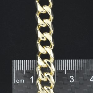 9ct Yellow Gold Curb Bracelet 9&#8243; 9mm