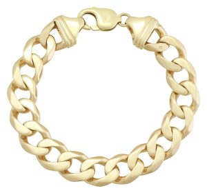 9ct Yellow Gold Curb Bracelet 8&#8243; 12mm