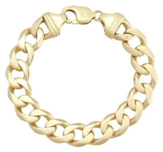 9ct Yellow Gold Curb Bracelet 8" 12mm