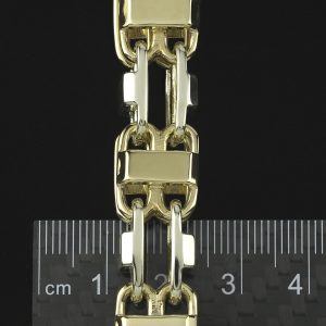 9ct Yellow &#038; White Gold Cage Bracelet 9.5&#8243; 12mm