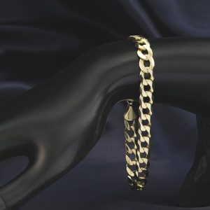 9ct Yellow Gold Curb Bracelet 9&#8243; 8.5mm