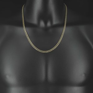 9ct Yellow Gold Curb Chain 23″ 5mm