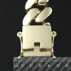 9ct Yellow Gold Heavy Cuban Bracelet 10.5″ 31mm