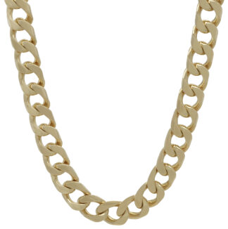 9ct Yellow Gold Curb Chain 19" 11.5mm