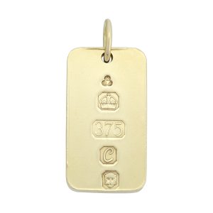 9ct Yellow Gold Ingot Pendant