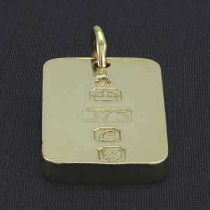 9ct Yellow Gold Ingot Pendant